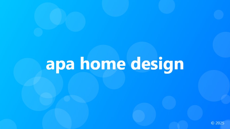 apa home design