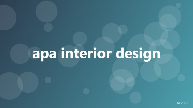 apa interior design