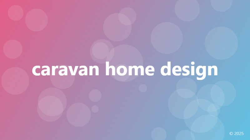 caravan home design