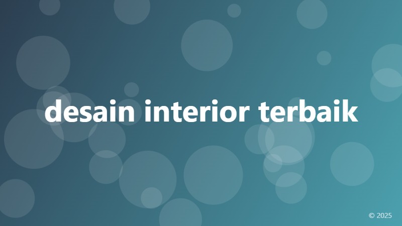 desain interior terbaik