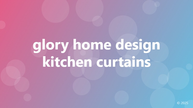 glory home design kitchen curtains