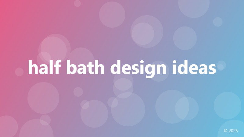half bath design ideas