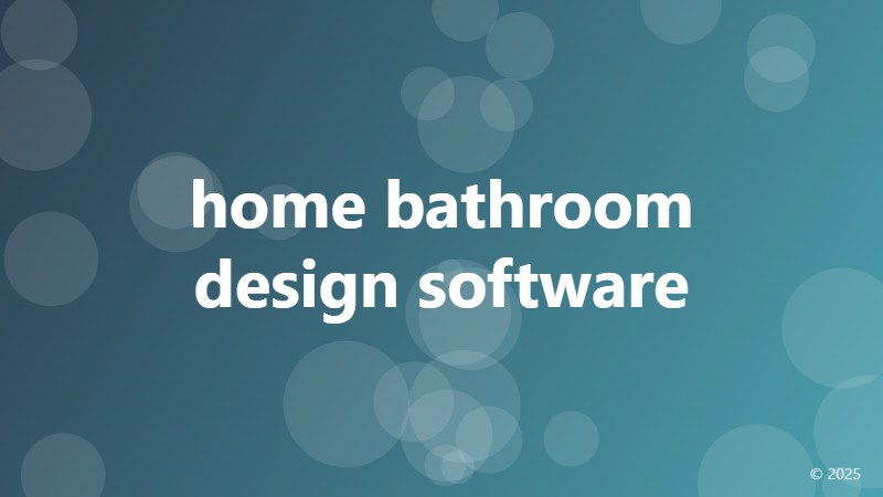 home bathroom design software