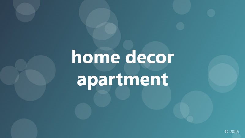 home decor apartment