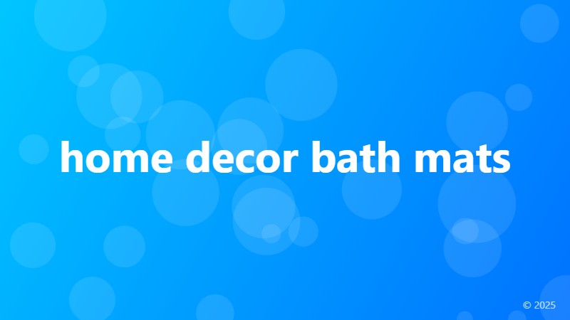 home decor bath mats