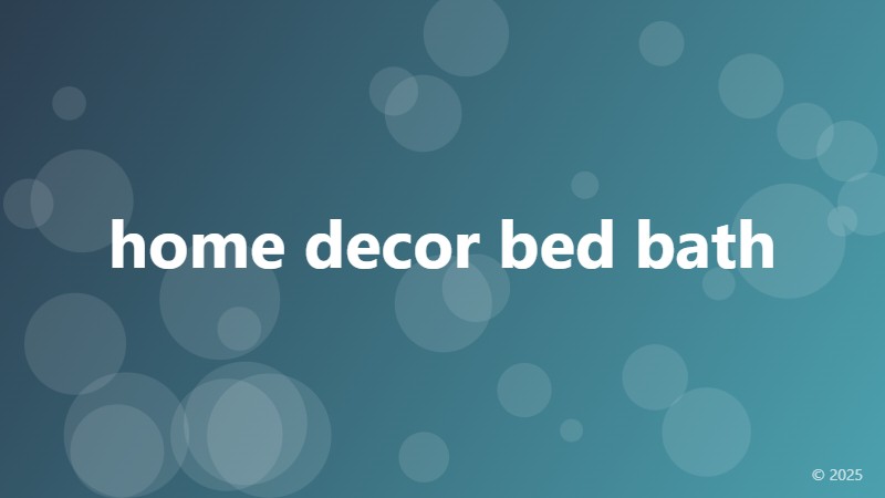 home decor bed bath