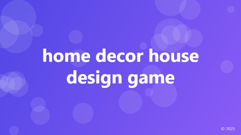 home decor house design game