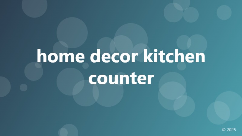 home decor kitchen counter