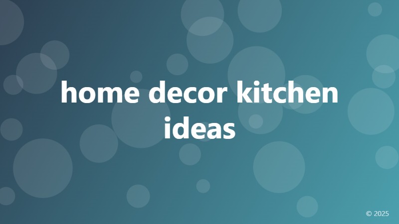 home decor kitchen ideas