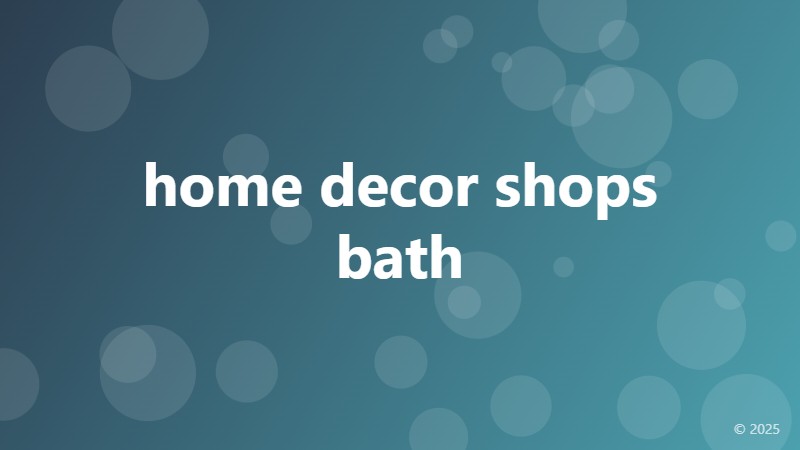 home decor shops bath