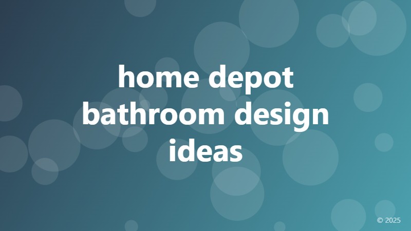 home depot bathroom design ideas