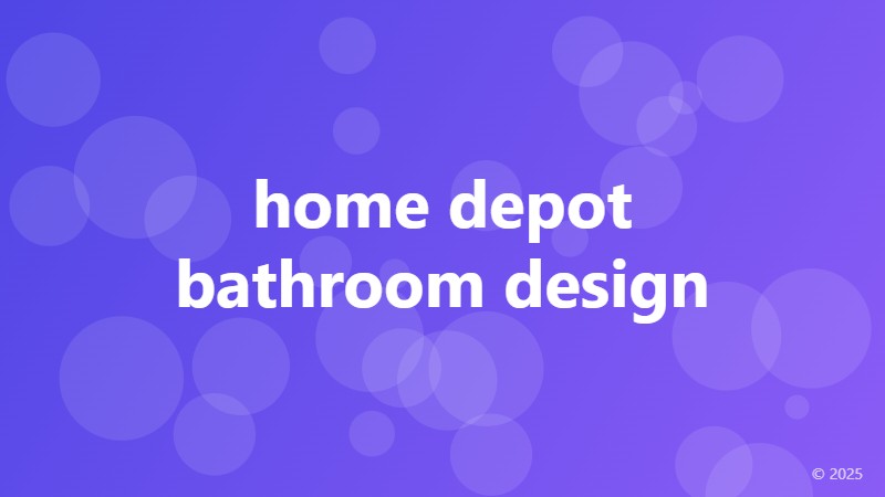 home depot bathroom design