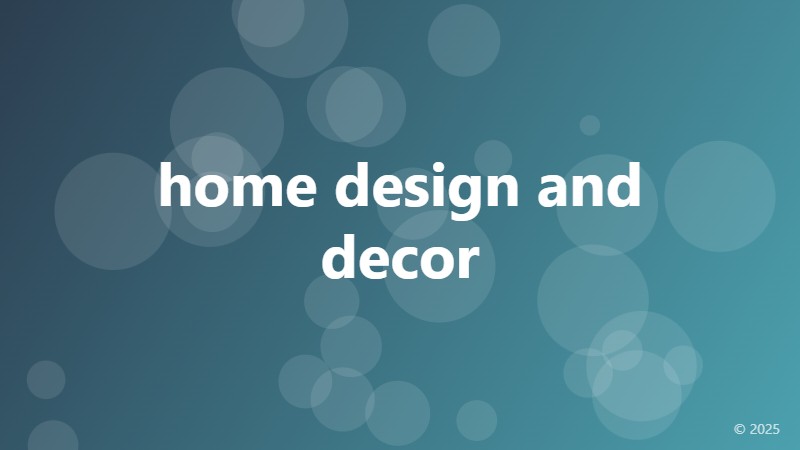 home design and decor