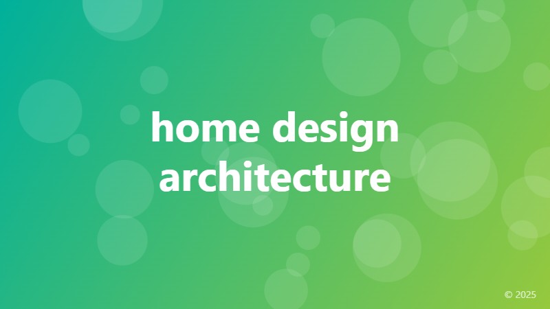 home design architecture