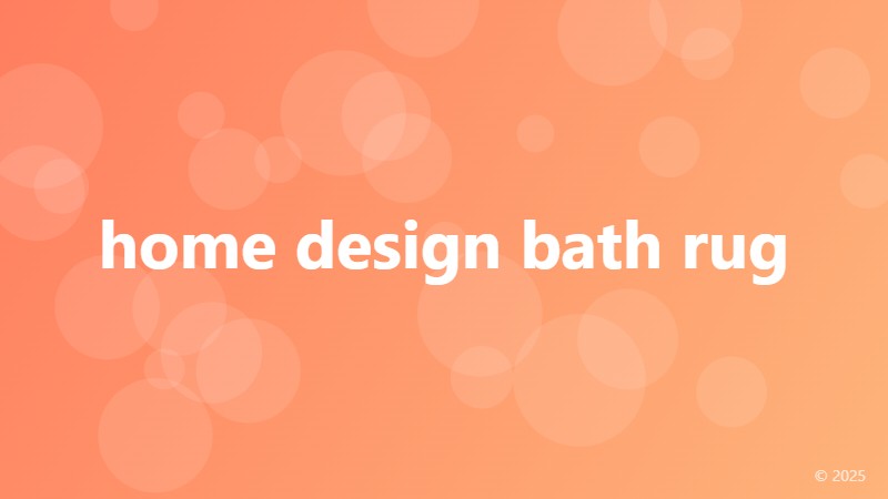 home design bath rug