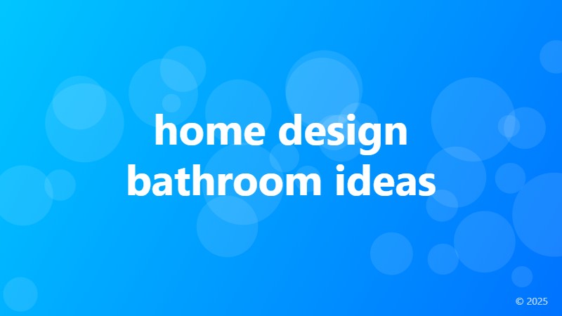 home design bathroom ideas