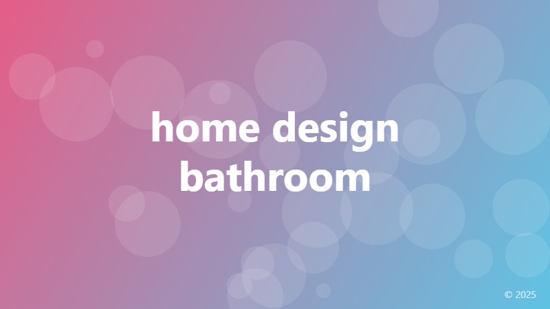 home design bathroom