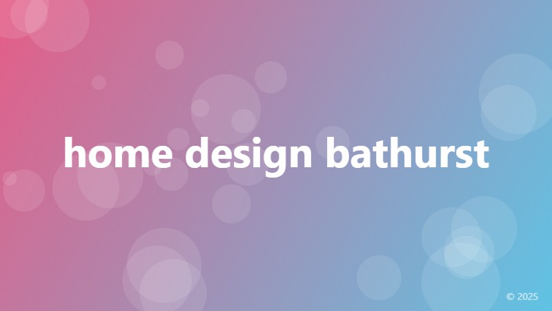 home design bathurst