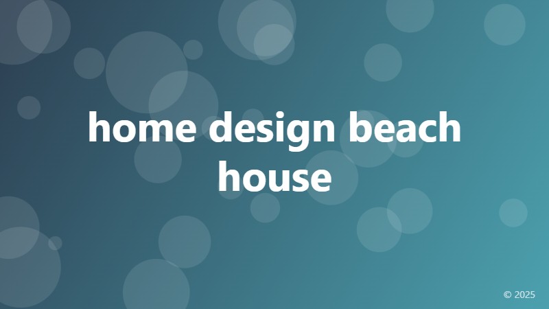 home design beach house