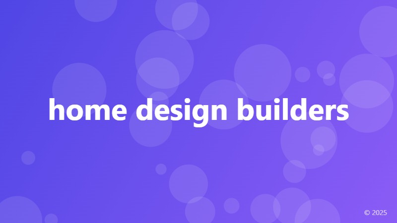 home design builders