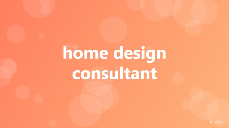 home design consultant