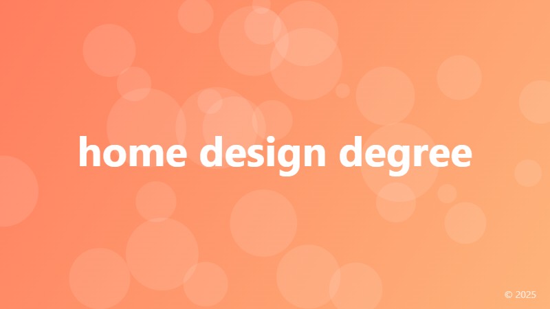 home design degree