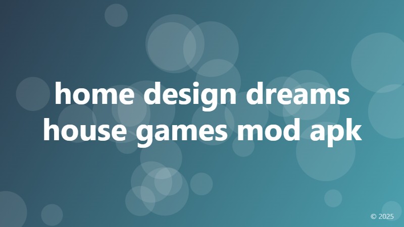 home design dreams house games mod apk