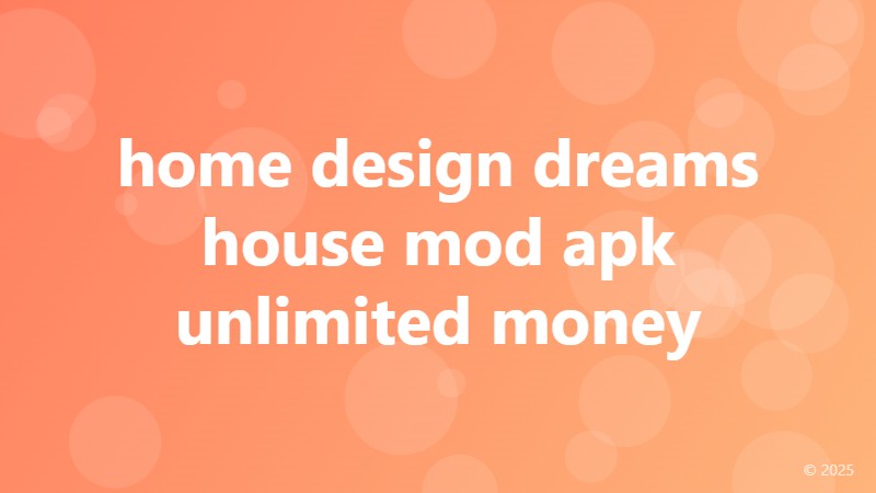 home design dreams house mod apk unlimited money