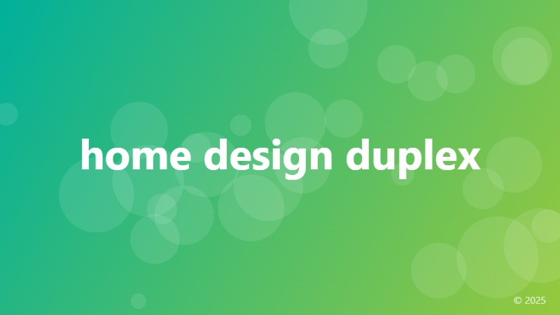 home design duplex