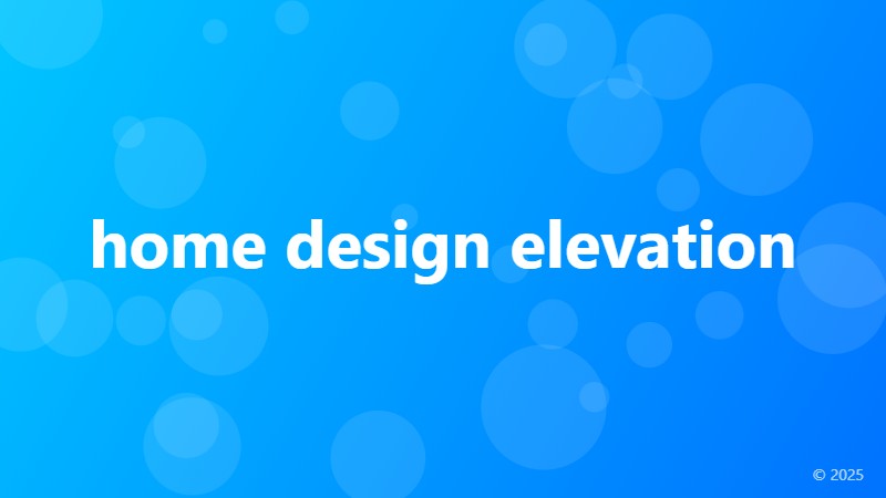 home design elevation