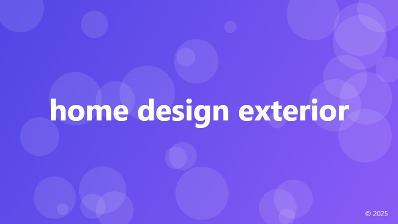 home design exterior