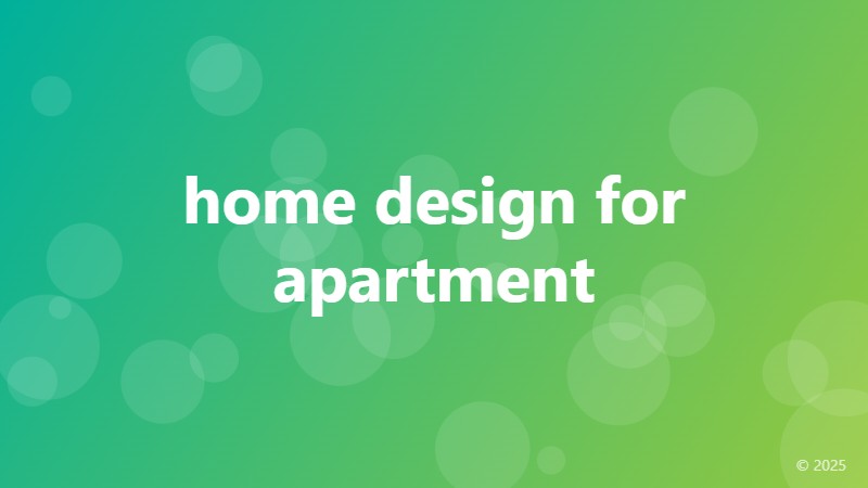 home design for apartment