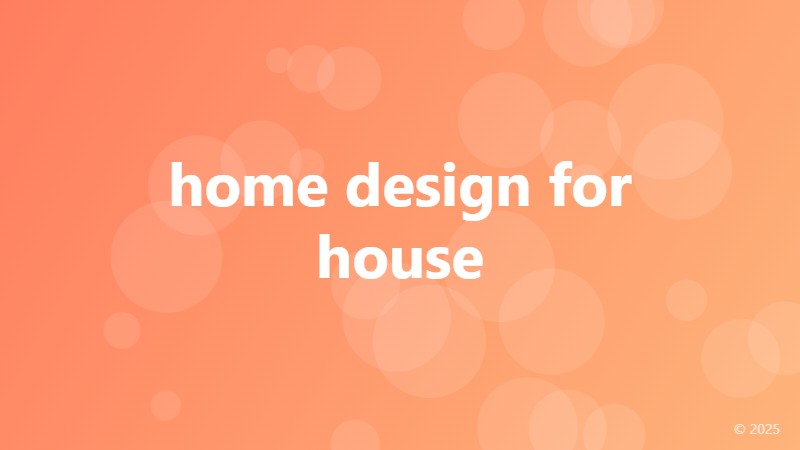 home design for house