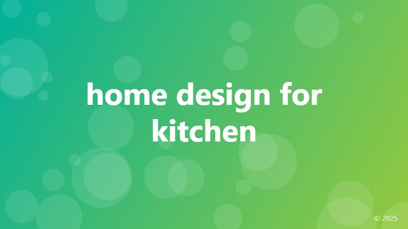 home design for kitchen