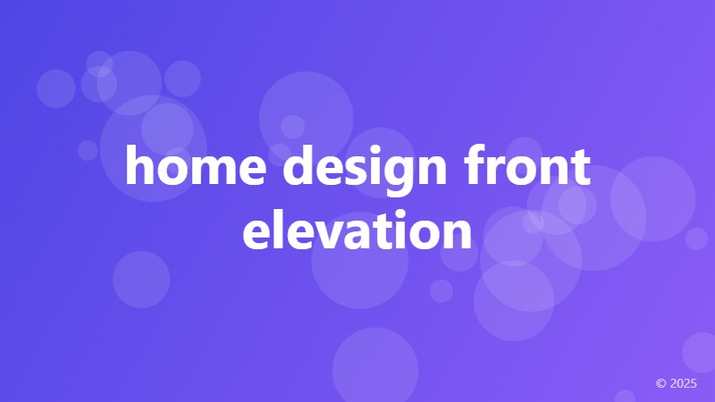 home design front elevation