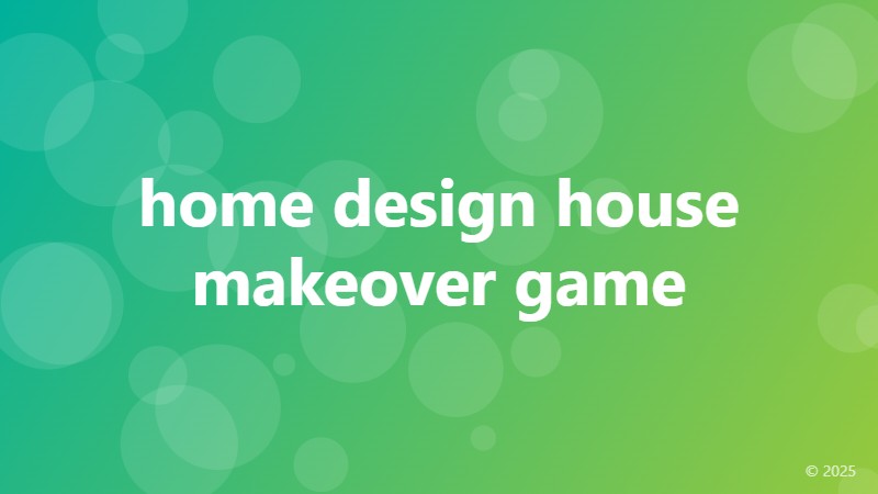 home design house makeover game