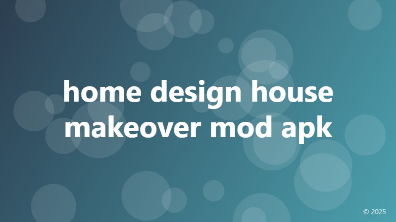 home design house makeover mod apk