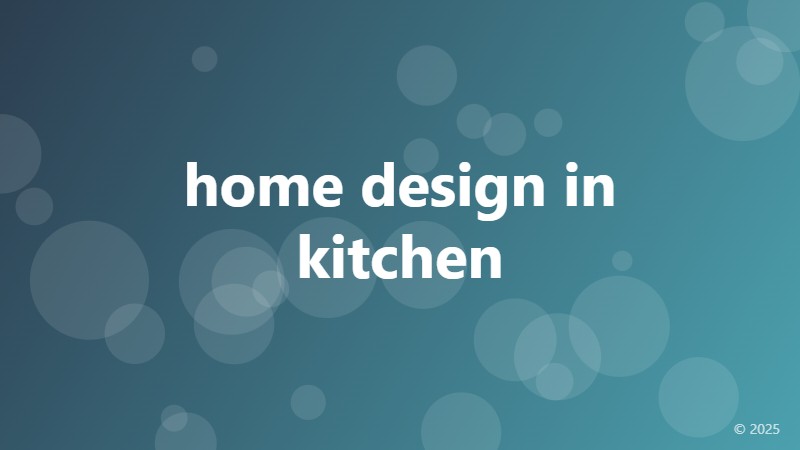 home design in kitchen