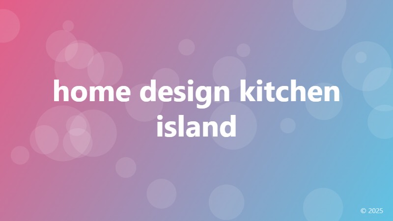 home design kitchen island