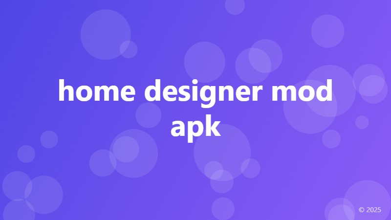 home designer mod apk