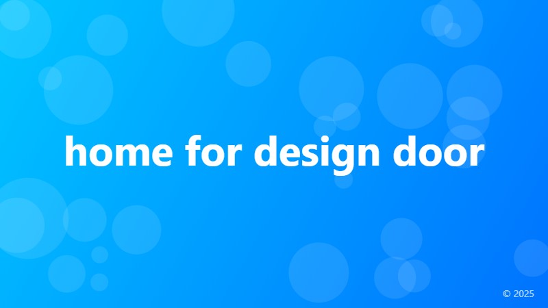 home for design door