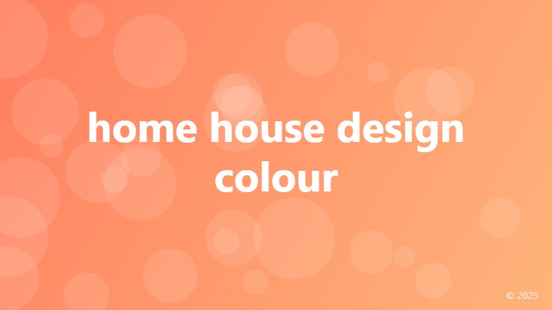 home house design colour