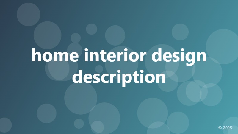 home interior design description
