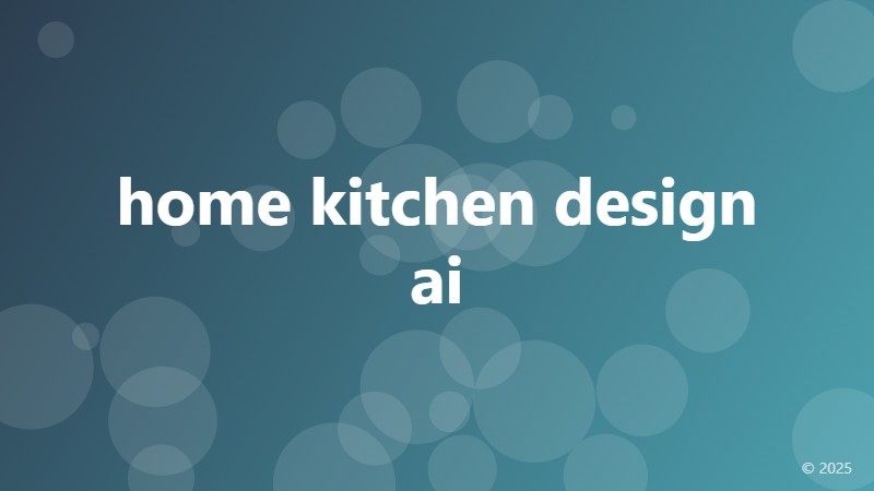 home kitchen design ai