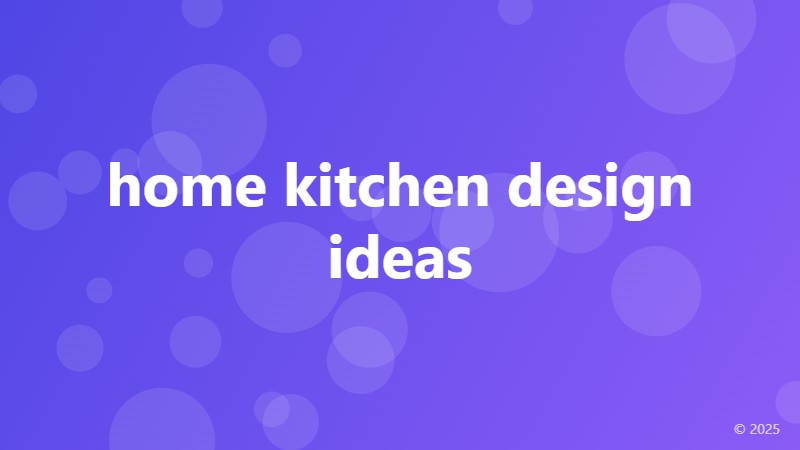 home kitchen design ideas