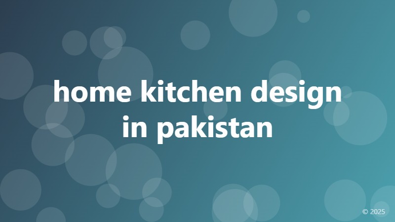 home kitchen design in pakistan