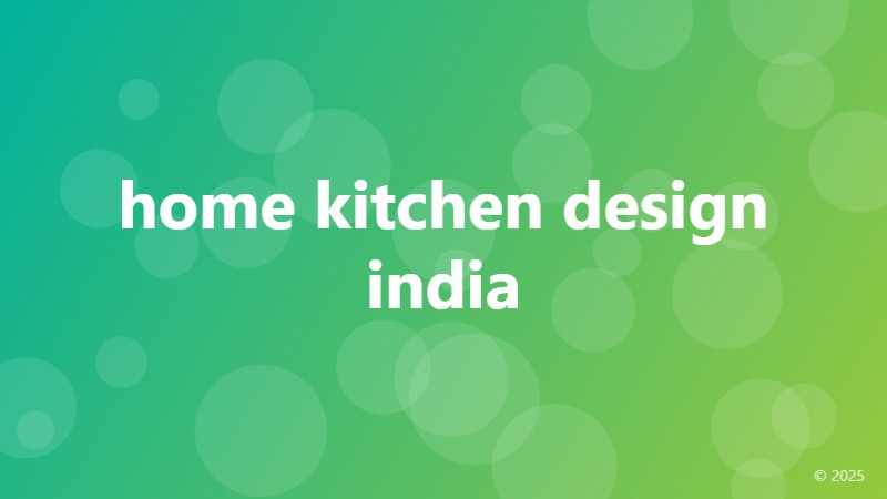 home kitchen design india
