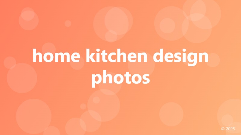 home kitchen design photos