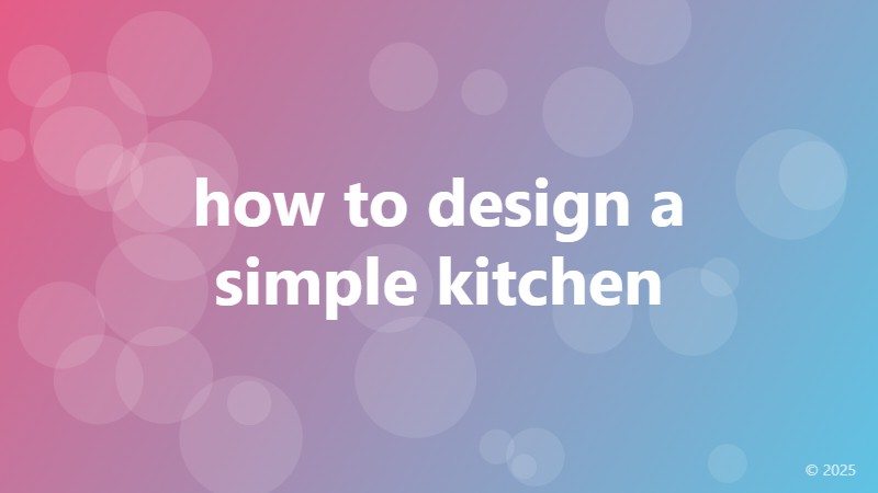 how to design a simple kitchen