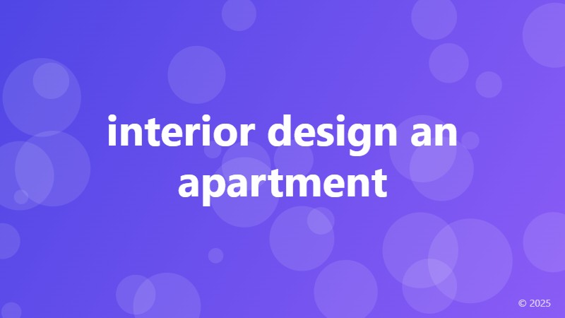 interior design an apartment